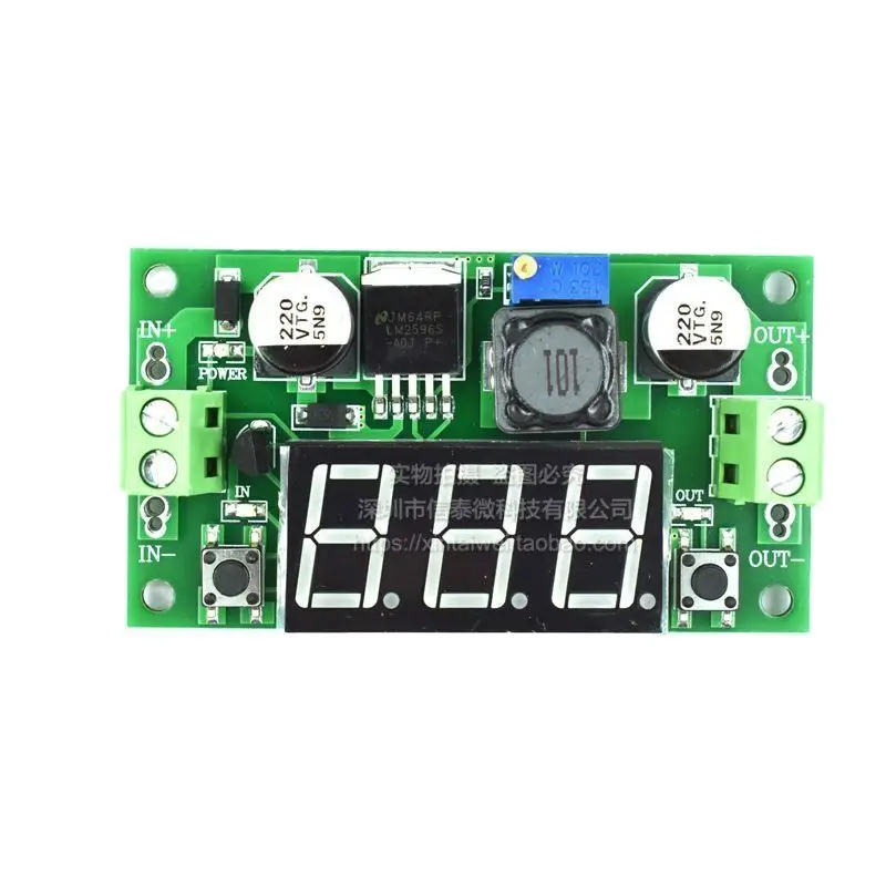 

LM2596 high-power step-down module DC-DC adjustable voltage regulator power supply module with digital voltage display