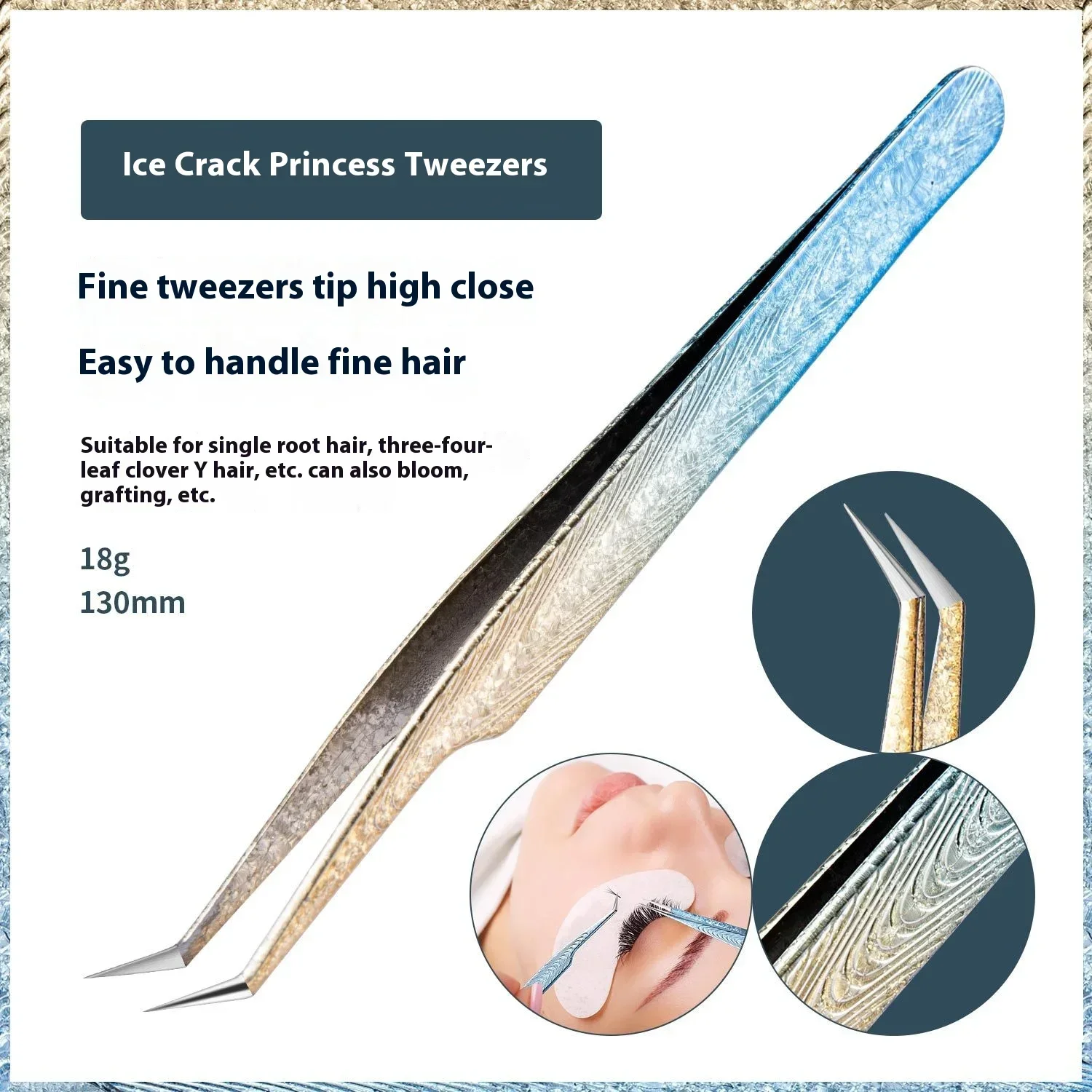 Isunley Stainless Steel Professional Eyelash Extension Tweezers Set Lash Tweezersfor Volume Isolation and Classic Lashes