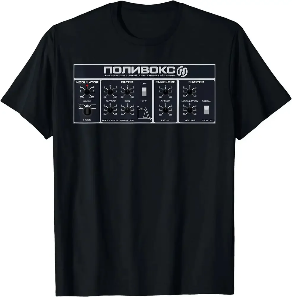 HOT! Поливокс Polivoks Synth Vintage Ussr Sovietwave Synthesizer T-Shirt S-5XLHigh Quality 100%Cotton Short Sleeve