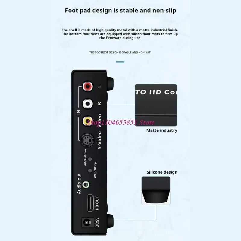 AV S Video to HDTV Converters with Gold Plated Coppers Shell Interfaces For Video