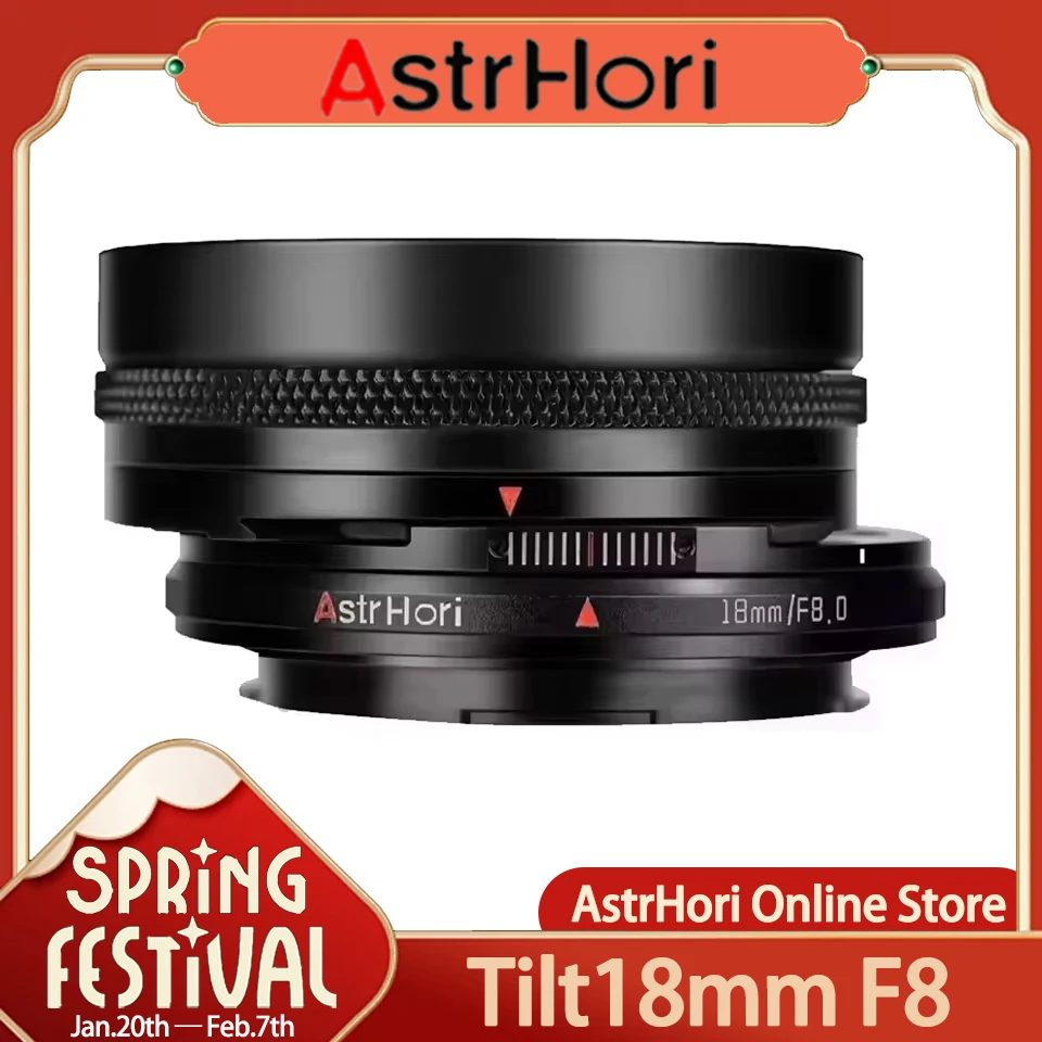 AstrHori Tilt 18mm F8 Full Frame Manual Prime Wide-Angle Shift Lens for Sony E Nikon Z Canon RF L Mount Cameras