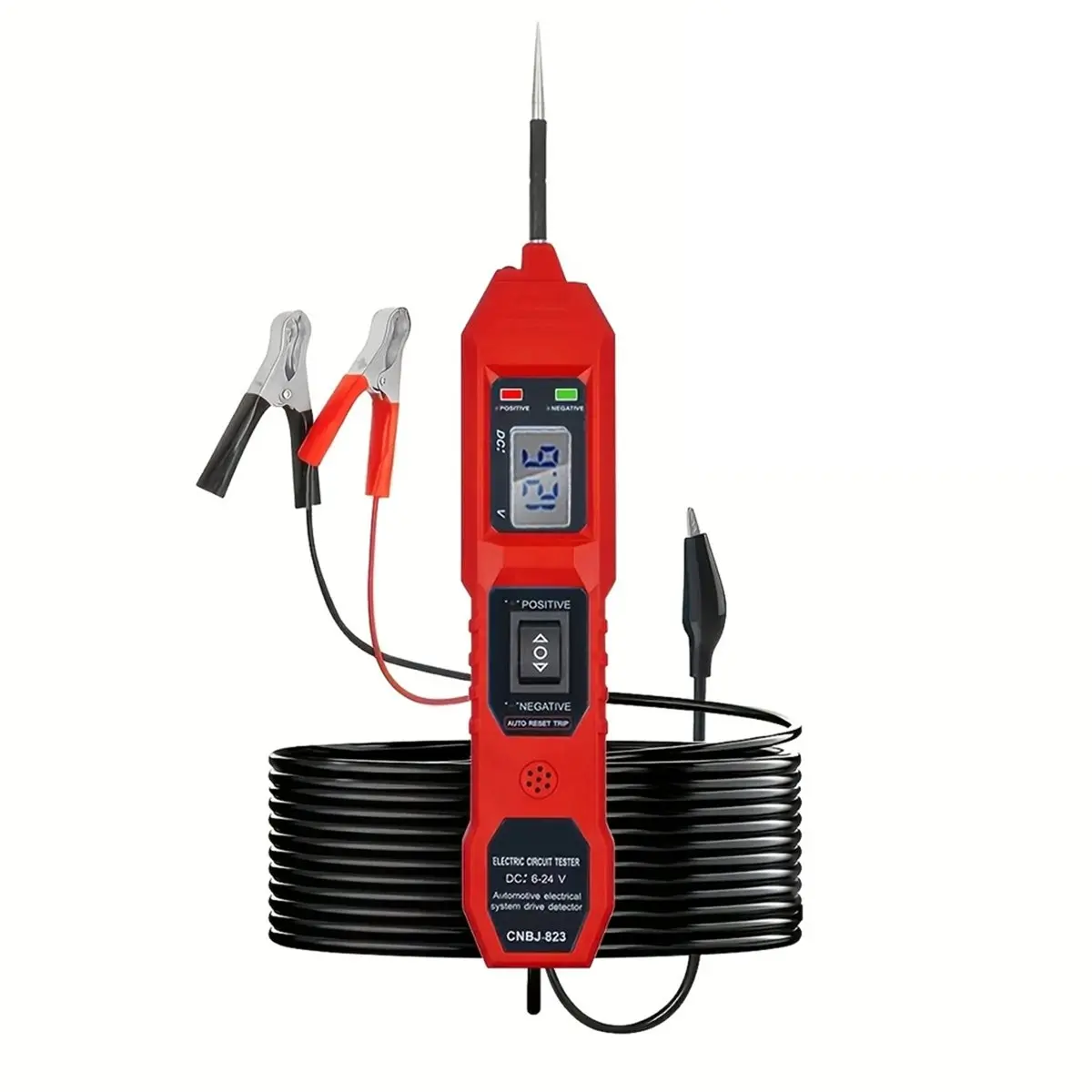 A43TBG Power Circuit Probe Tester, 6V-24V DC Automotive Car Electric Fuse & Voltage Tester with LED Test Light,HD LCD Readout