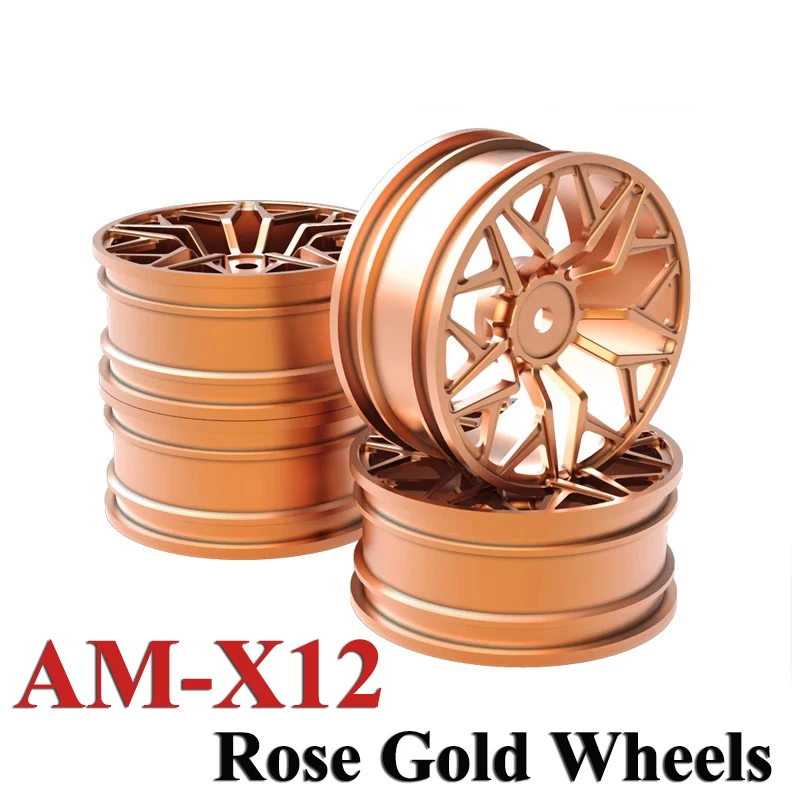 AM-X12 RC Car Spare Parts Rose Gold Wheels - Aluminum Alloy - Wheel Hub