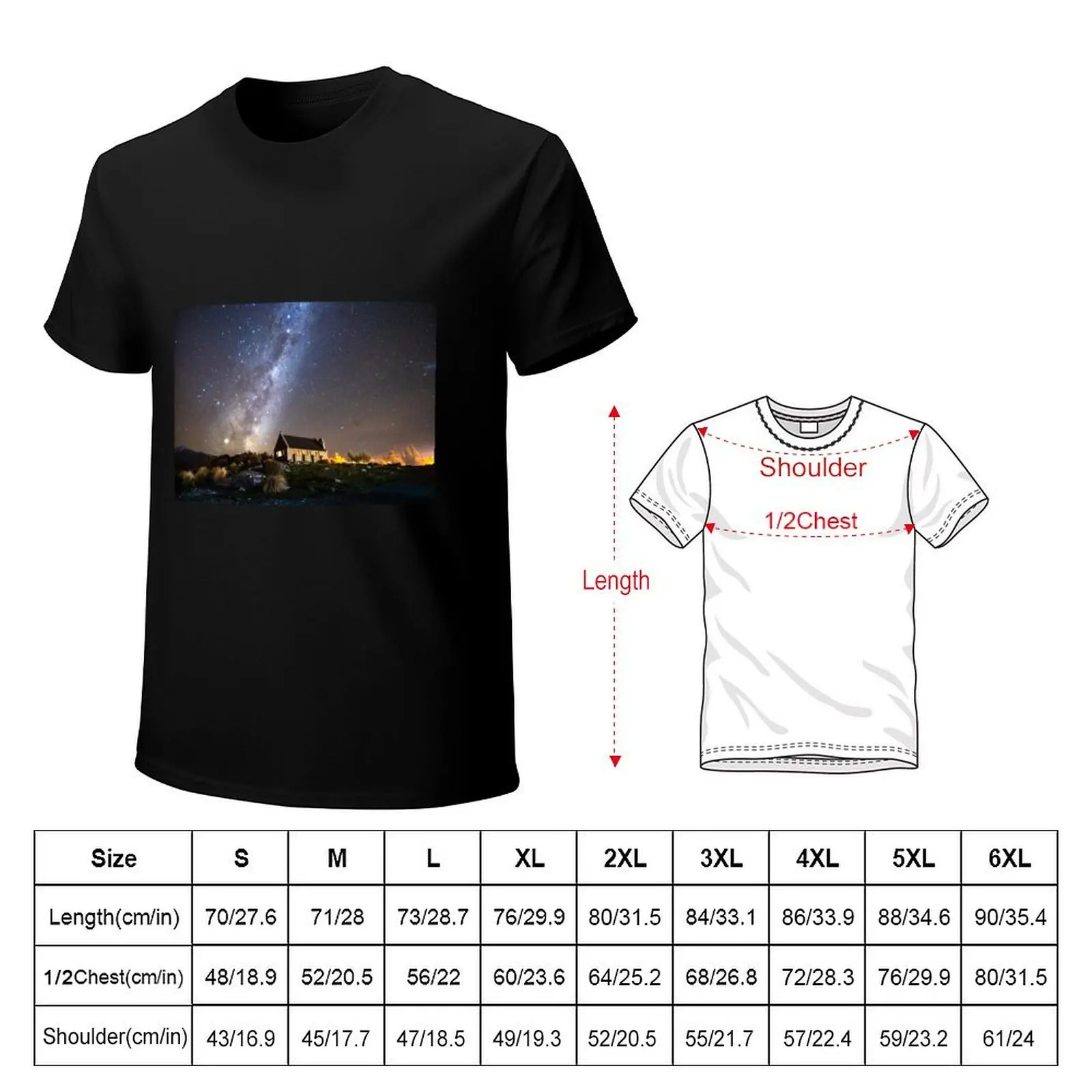 Tekapo Milky Way T-Shirt new edition vintage t shirts kawaii clothes tee shirts for men