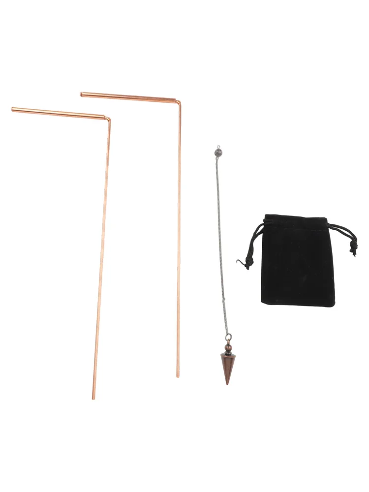 99 9 Copper Dowsing Rods and Pendulum Set with Telescopic Probes for Psychic Use Energy Therapy and Decision Making