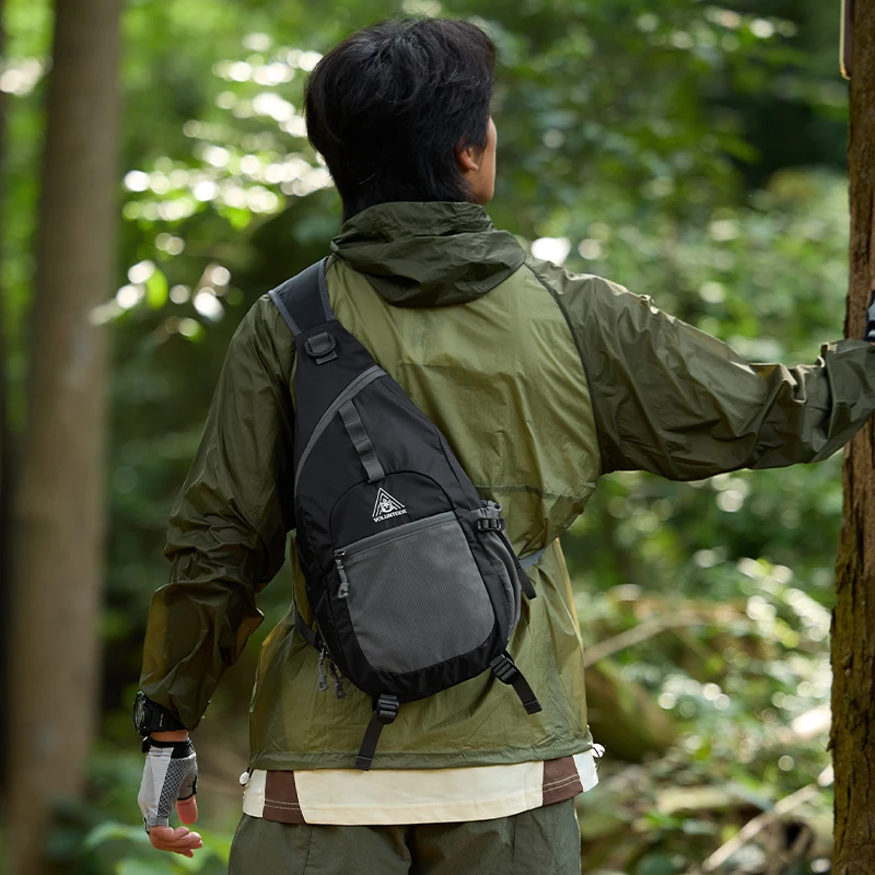 Volunteer 10L Crossbody Bags for Men Travel Hiking Light Weight Waterproof Chest Bag Commuter Durable Messenger Bag Man 1857-10