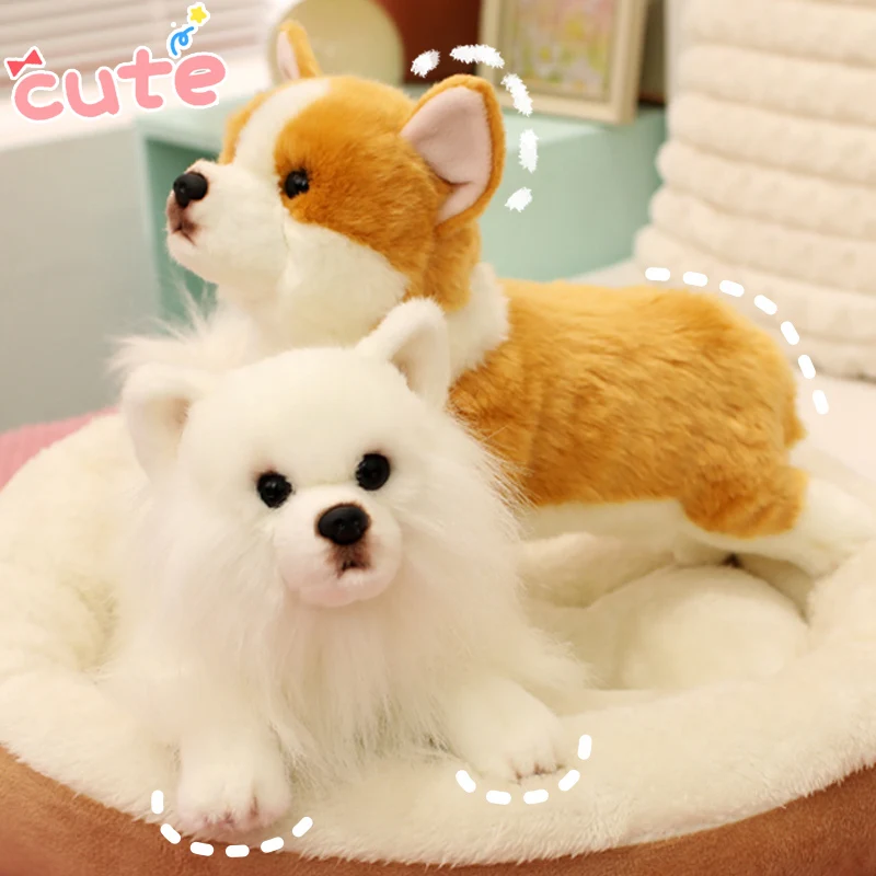 ตุ๊กตาสุนัขคอร์กี้ ลาบราดอร์ ฮัสกี้ น่ารัก พรีเมียม ใหม่ ของเล่นตุ๊กตาสัตว์เหมือนจริง นุ่มนิ่ม สำหรับเด็ก ผู้หญิง ของขวัญน่ารัก