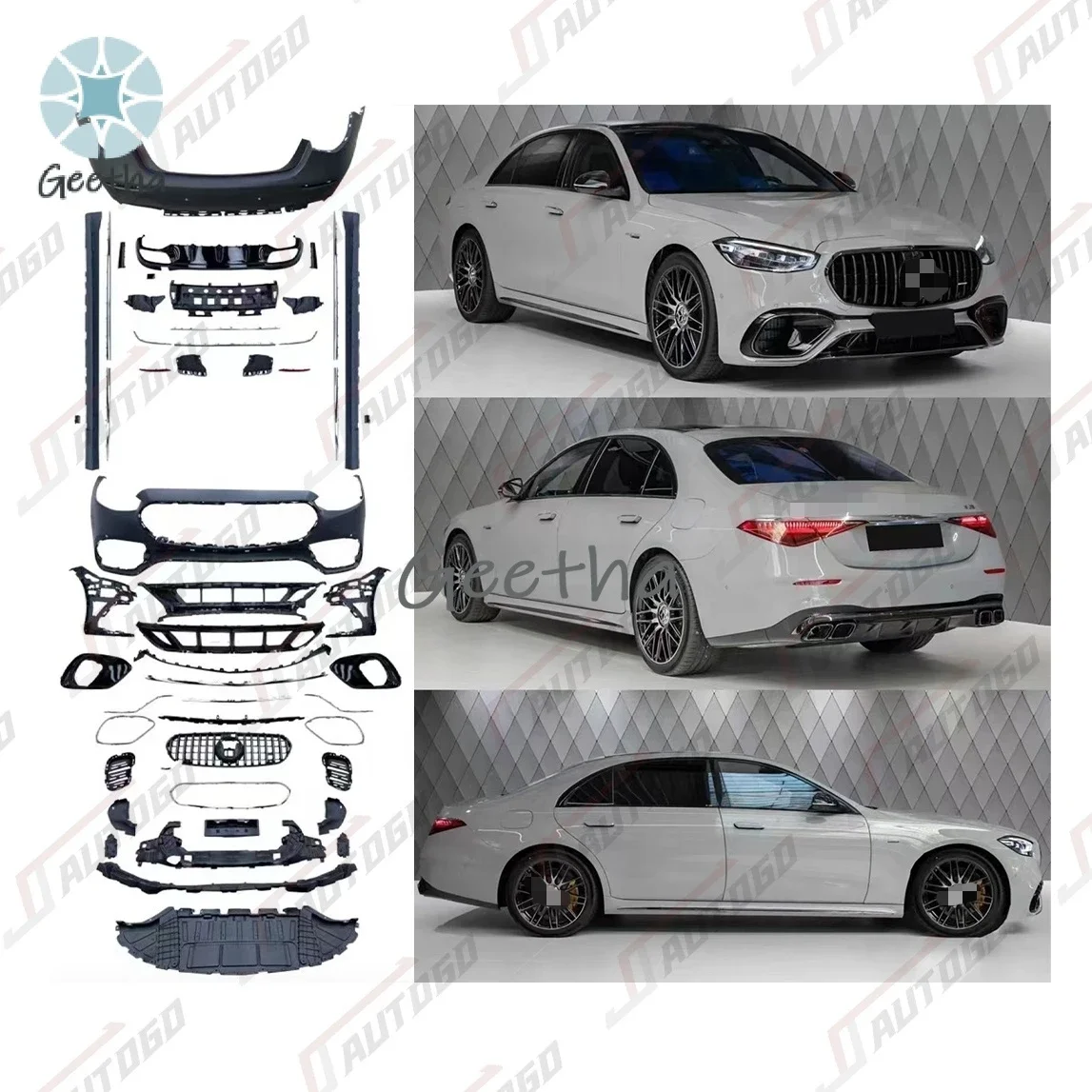 

Sport Racing S63 Style Factory Hot Sale Body Kit for Benz S Class W223 S320 S350 S400 S450 S500 2021 2022 2023 2024 2025 Bumper