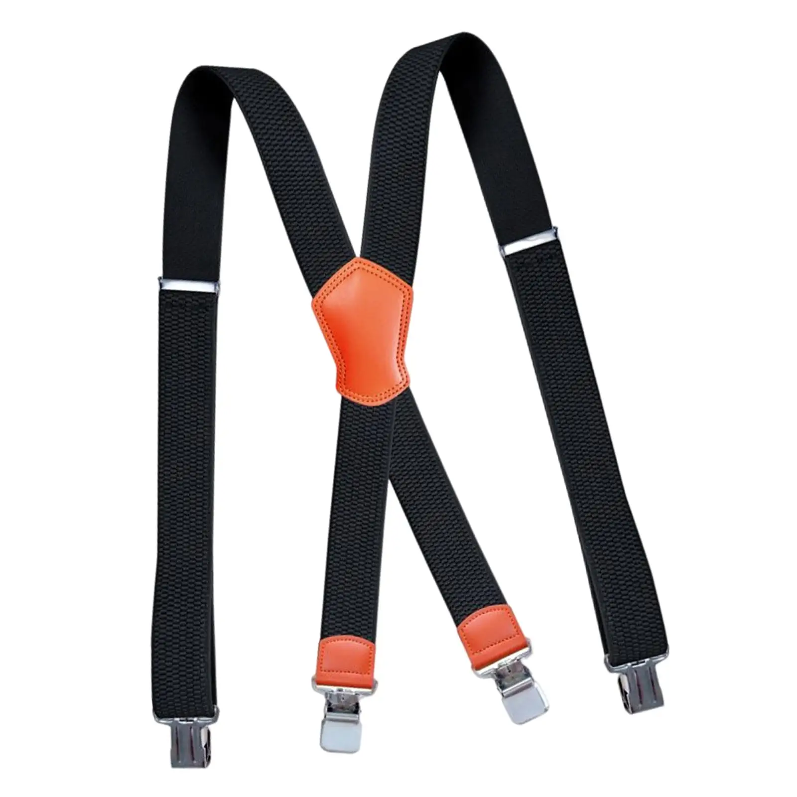 Suspensório largo em forma de x para homem, suspensórios ajustáveis e ajustáveis
