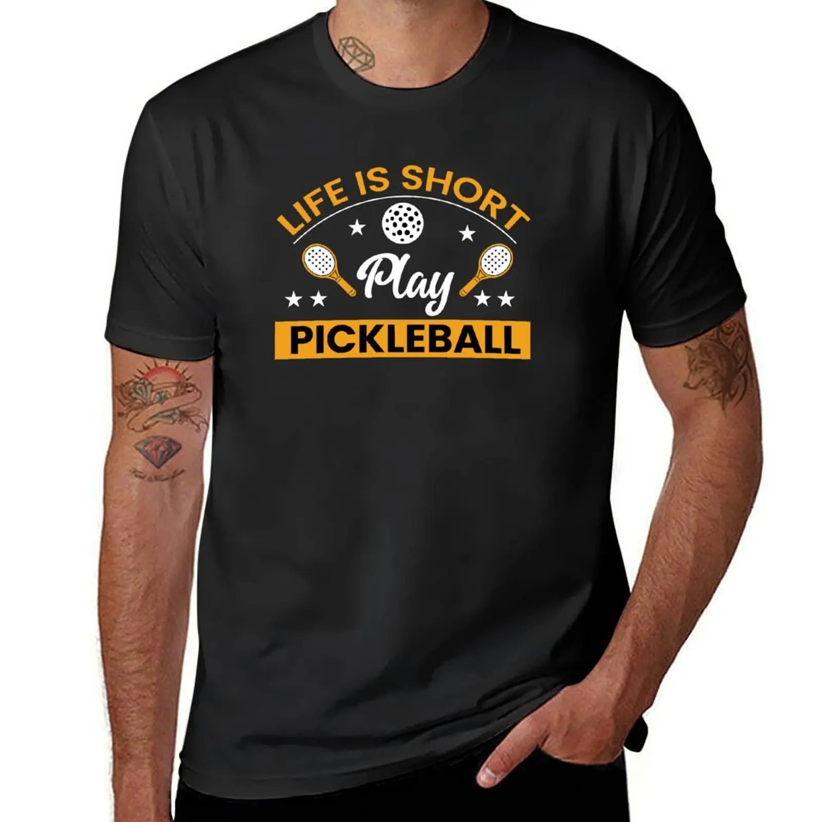 Pickleball Pursuits: Life Is Short, Play Pickleball T-Shirt cute clothes summer clothes heavy weight t shirts for men