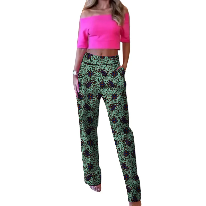 Imagem -03 - Moda Africano Impressão para Mulheres Calças Retas Mulheres Novo Verão Fino Temperamento Fino Feminino Ankara Outfit