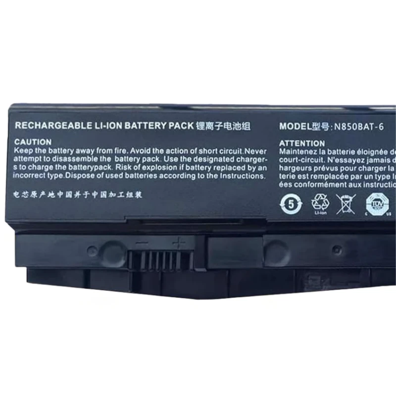 11.1V 62Wh New N850BAT-6 Laptop Battery For Clevo N850 N850HC N850HJ N870HC N870HJ1 N870HK1 N850HJ1 N850HK1 N850HN N850HP