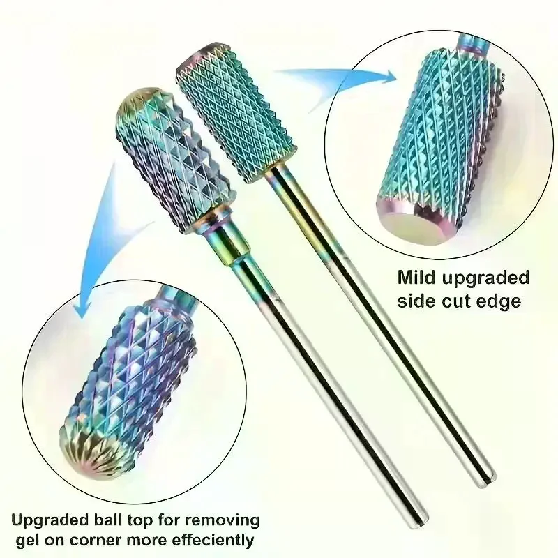 Juego de brocas para uñas de cerámica profesional, lima de uñas eléctrica para manicura, para uñas y cutículas de Gel acrílico