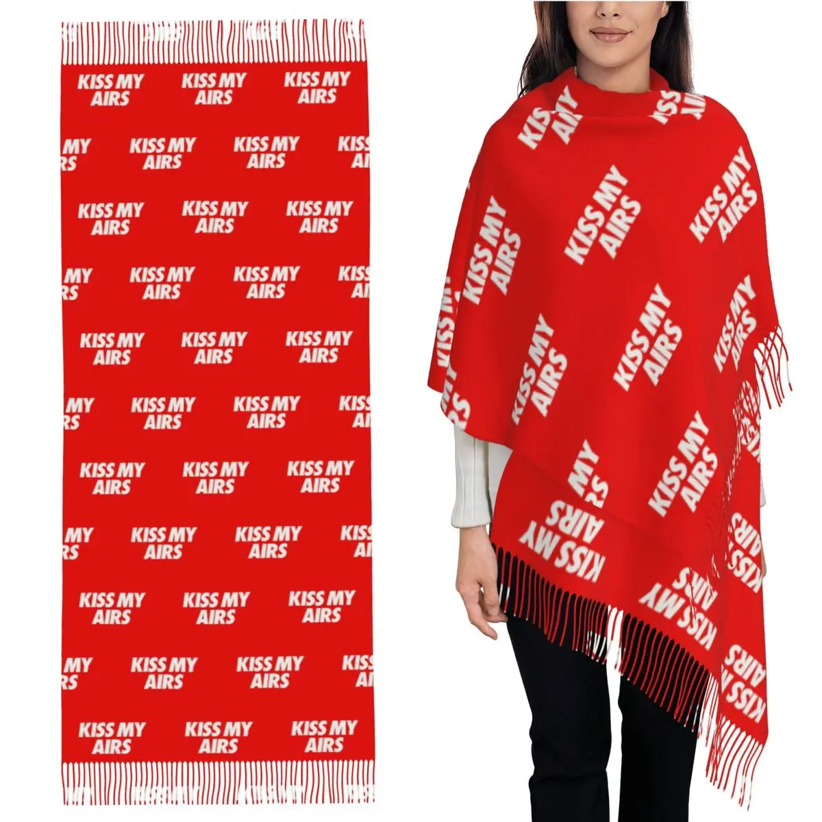 

Kiss My Airs Scarf Tassel Scarves for Women Soft Warm Shawls and Wraps Long Fall Winter Shawl Wrap