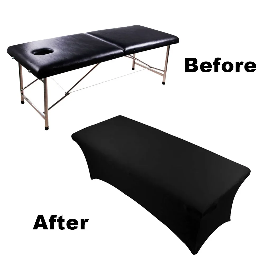 Funda de cama elástica para extensión de pestañas, Sábana elástica ajustable para mesa de masaje, cama de Spa reutilizable para salón de Spa