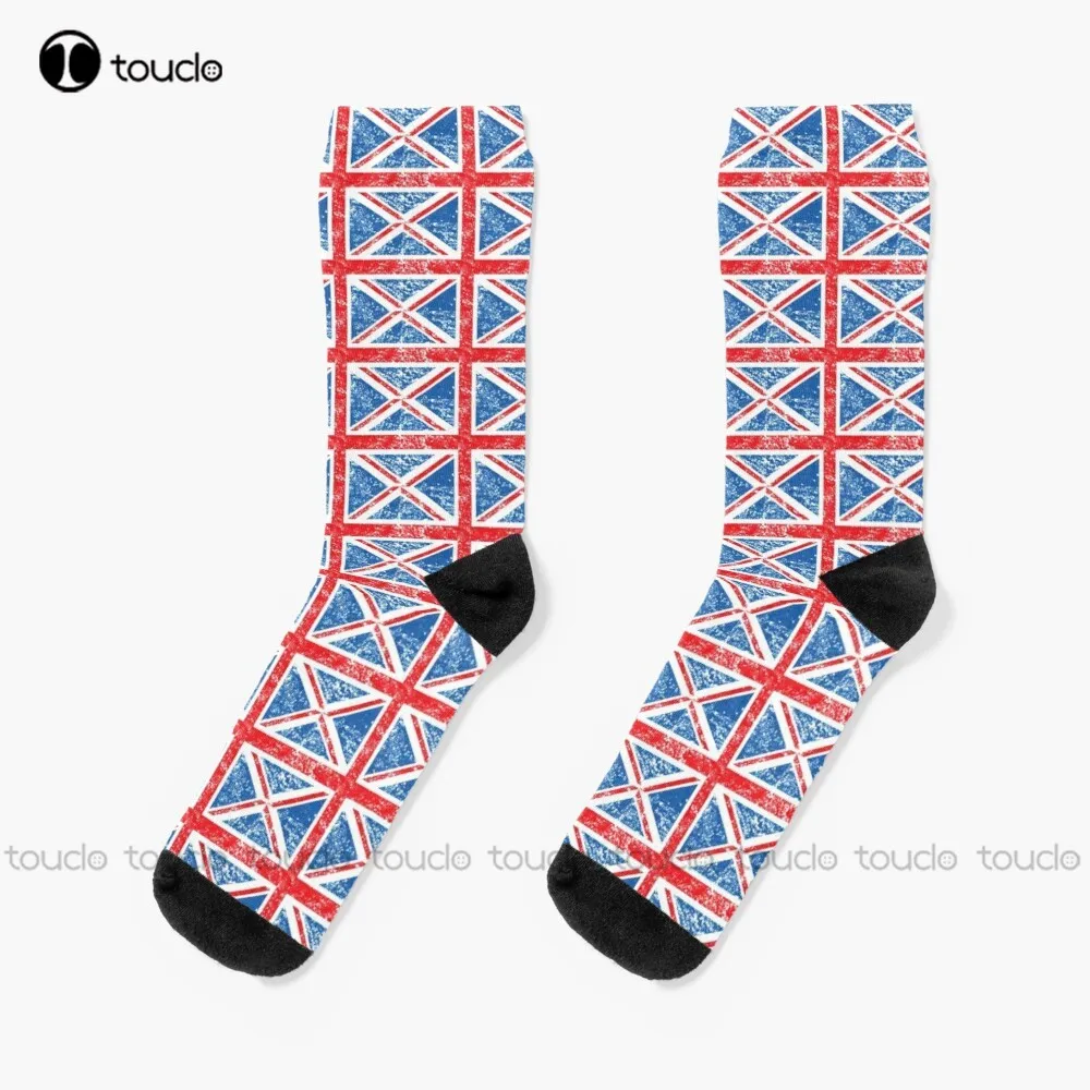 Distressed Effect Union Jack/Flag Socks Women'S Socks Unisex Adult Teen Youth Socks New Popular Comfortable Best Girls Sports