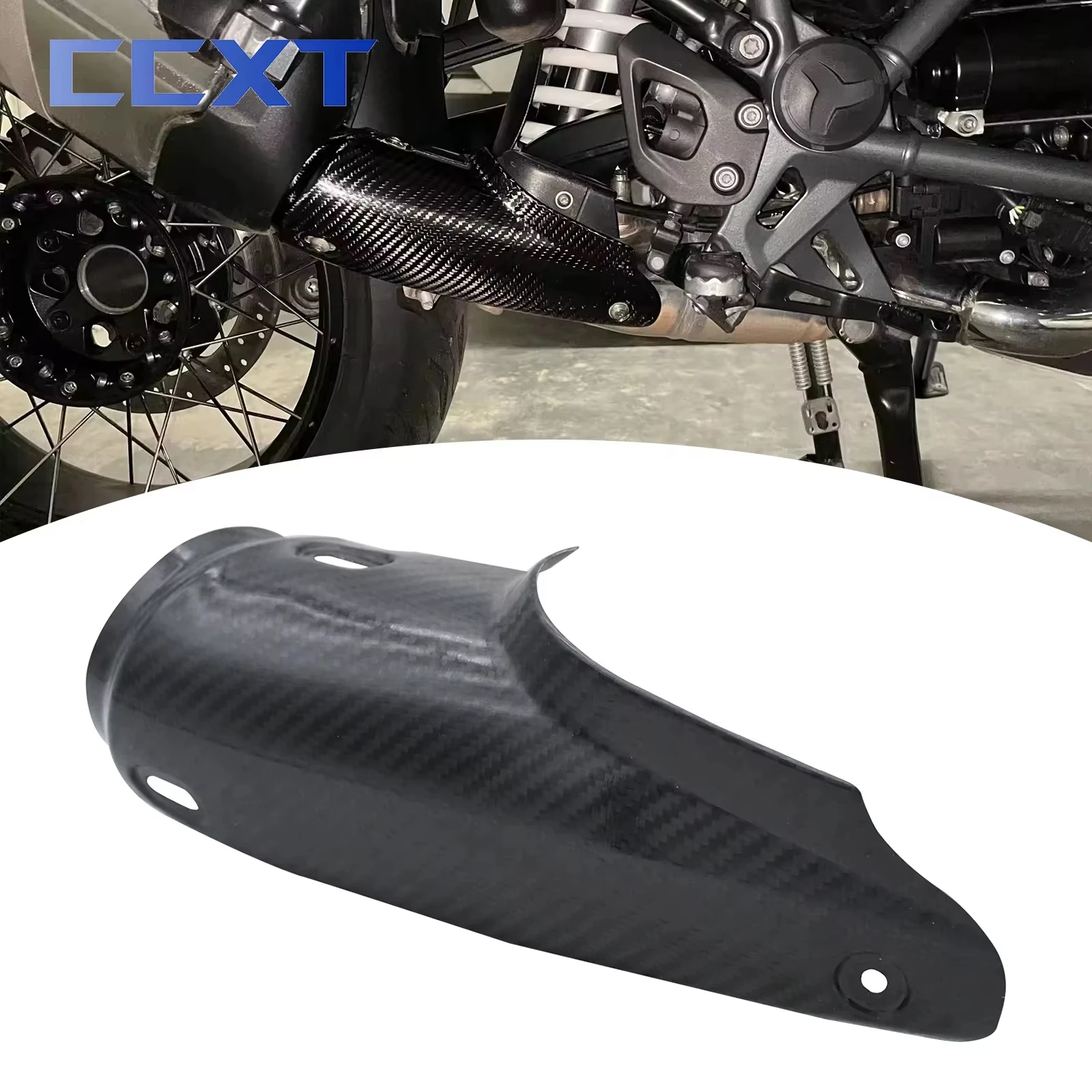 

For BWM R1200GS 2013-2018 R1250GS 2019-2023 Universal Heat Shield Cover Motorcycle Carbon Fiber Exhaust Muffler Pipe Protector