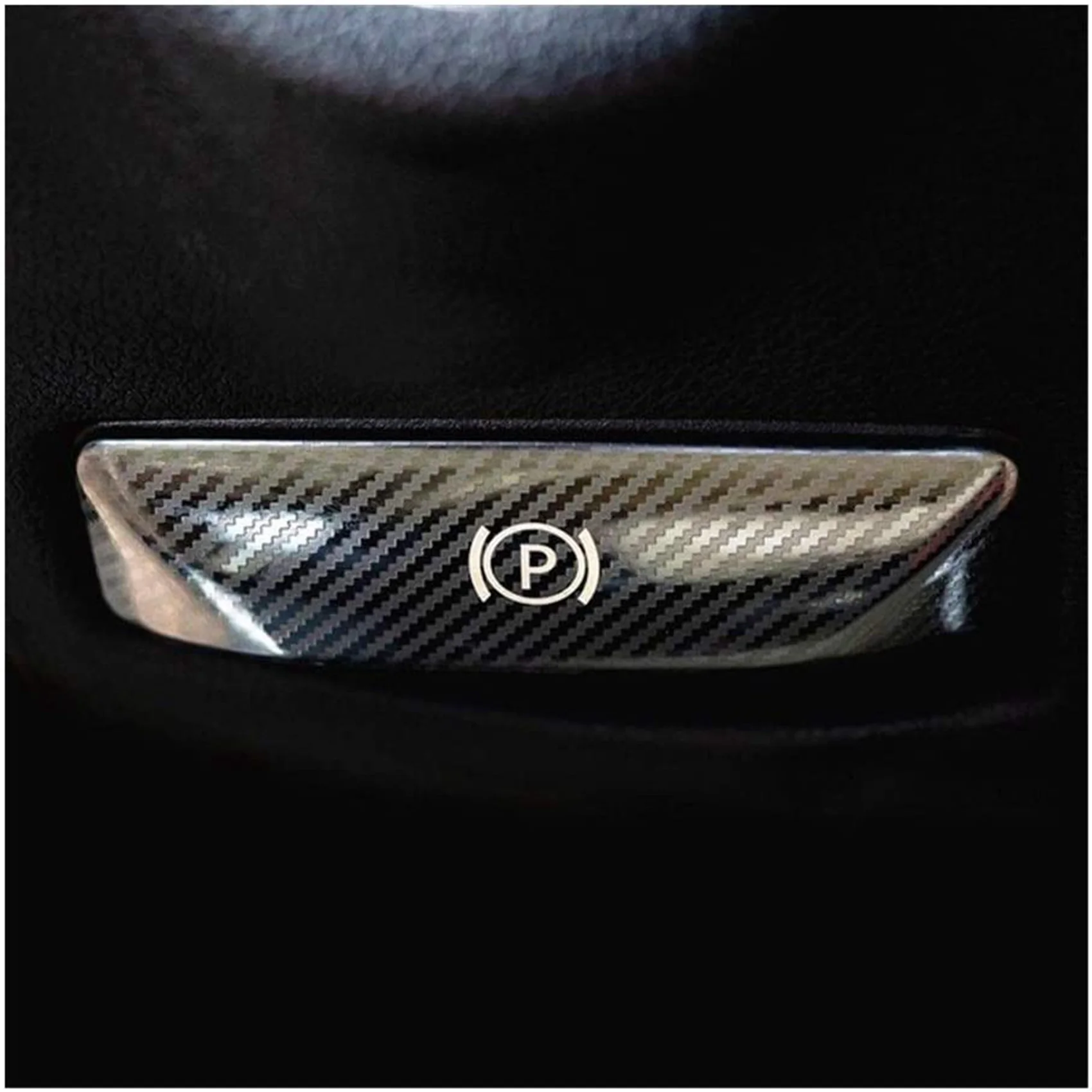 

Car P Button Foot Brake Release Switch Decoration Stickers For Mercedes Benz E Class W212 C Class W204 GLK Carbon Look