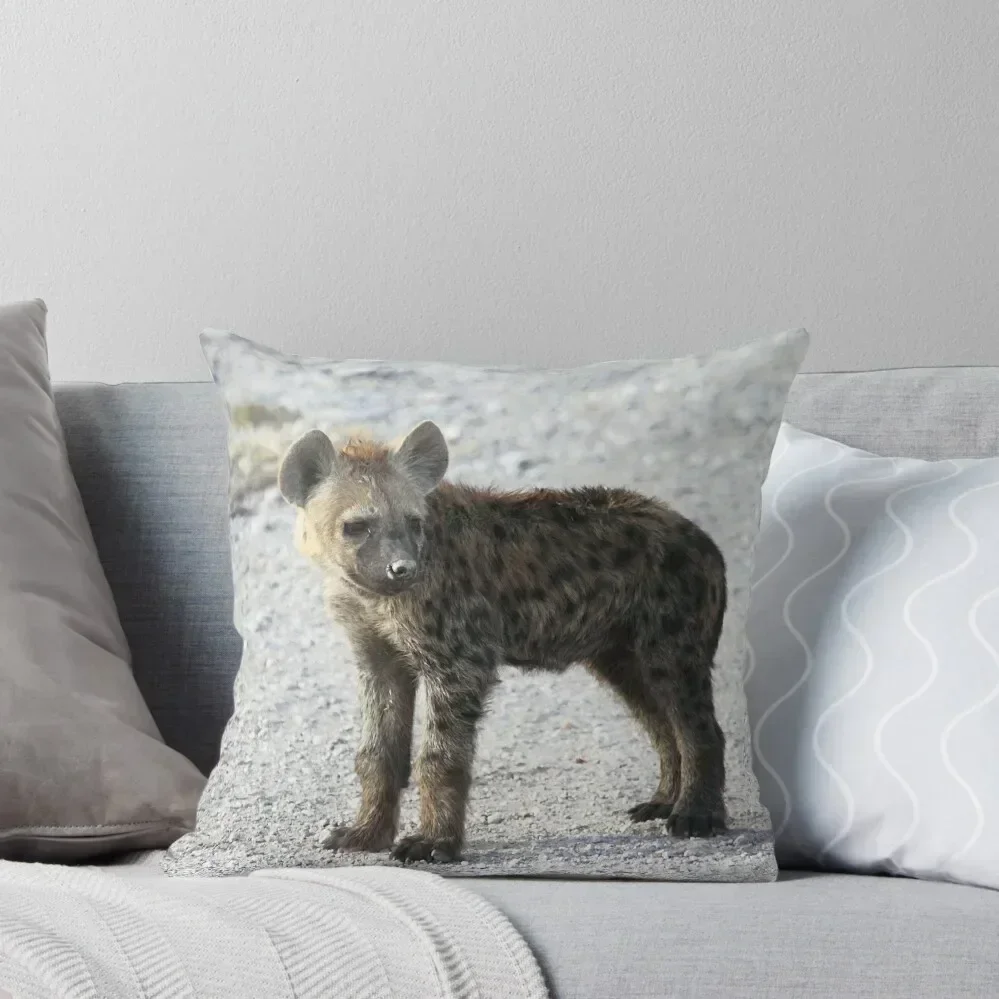 Spotted Hyena pup, Kenya. Throw Pillow Marble Cushion Cover Sofa Cushions Cover Pillowcases pillow