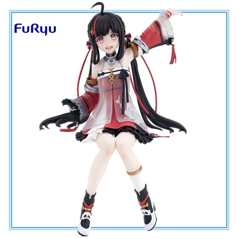 In Stock FuRyu Original GRAY RAVEN：PUNISHING Pu Lao Hua Zhong Instant noodle pressure PVC Figure Anime Action Model Toys Gift