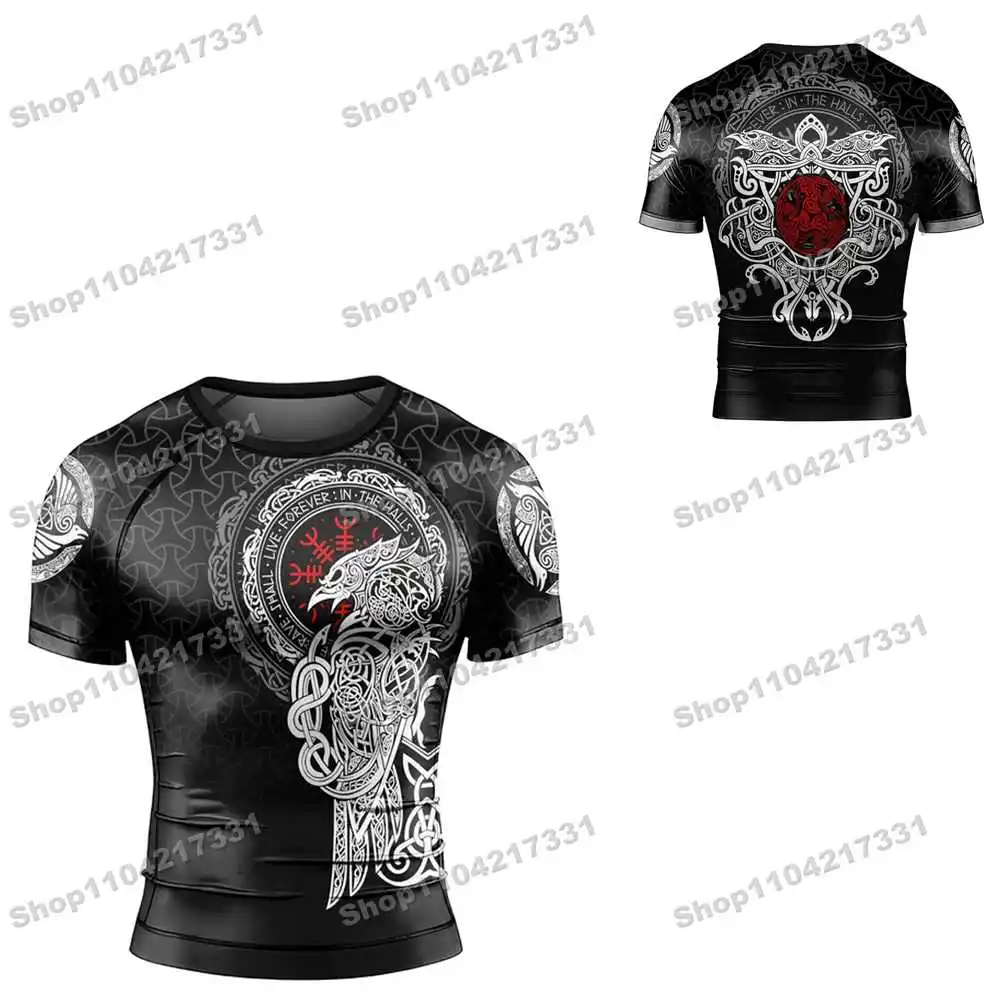 Popular Cartoon Spring Rash Guards Surfing Jersey Beach Shirts Swimwear Diving Gym Shorts MMA BJJ Men Jiu Jitsu Fitness Sets