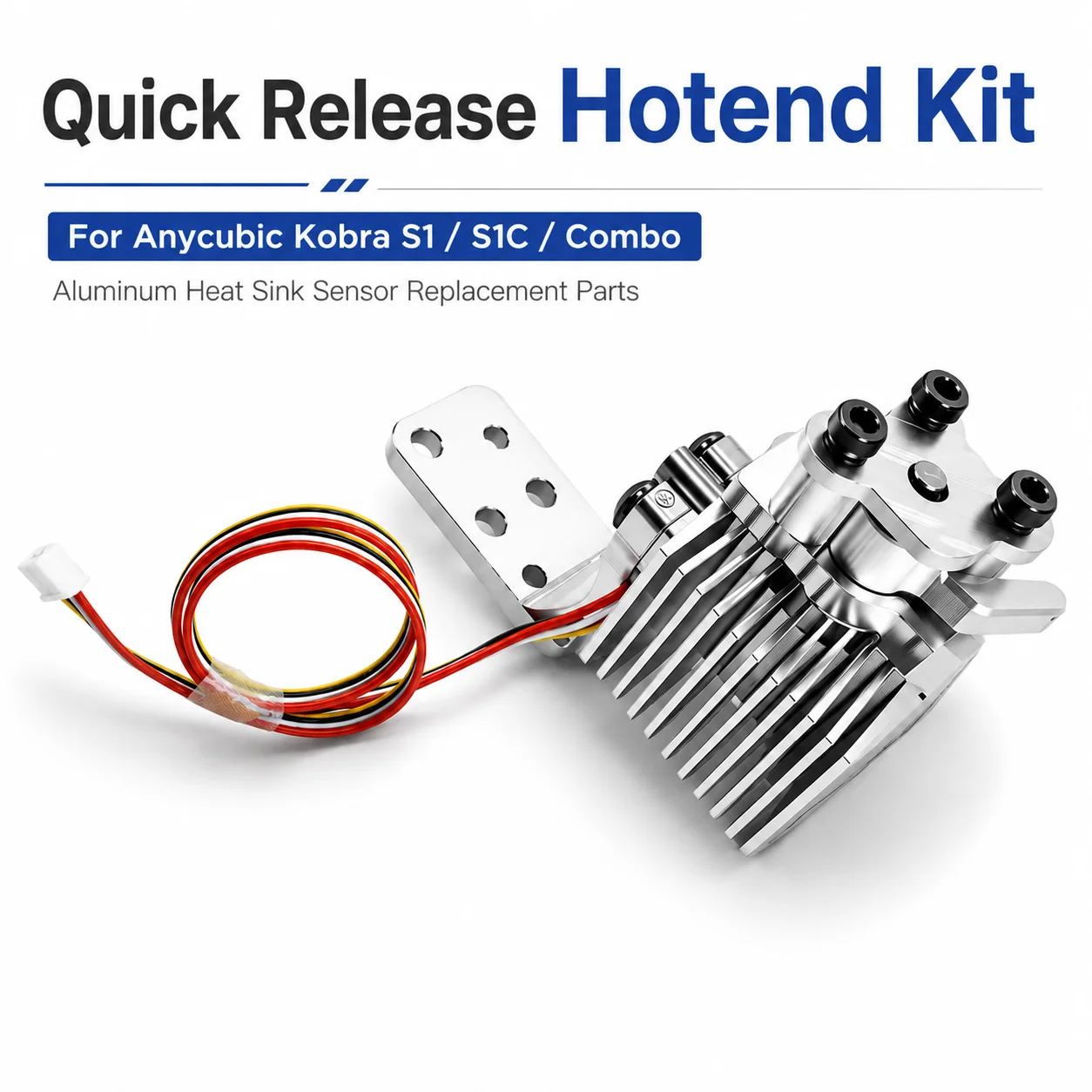 Enhanced Cooling Quick Detach Hotend Radiator Kit Sensor Parts For Anycubic Kobra S1 S1C 3D Printer Upgrade Accessory