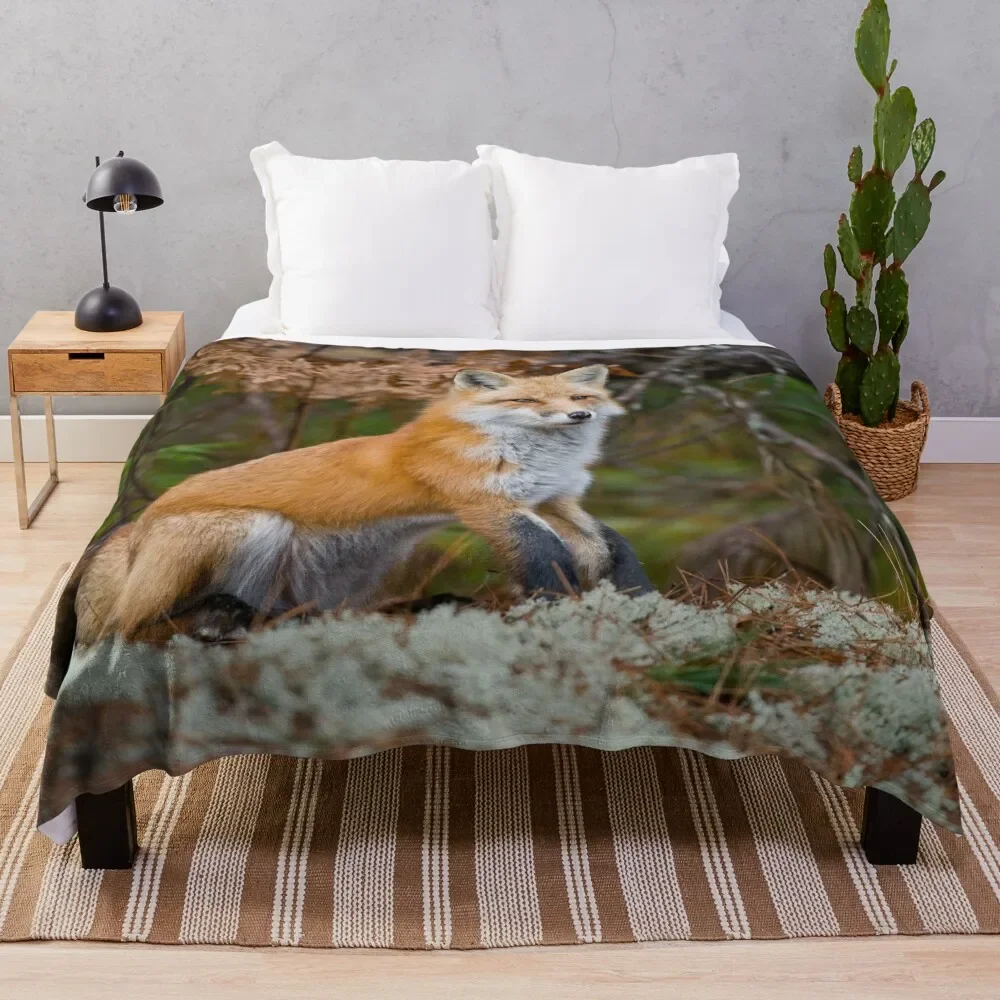 

Red Fox Throw Blanket Soft Sherpa Fleece Warm Blanket for Winter