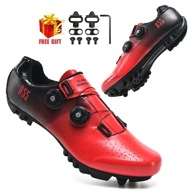 Professional Ultralight Cycling Shoes Men Self-Locking SPD Racing Road Bike Shoes Bicycle Sneakers Outdoor MTB Flat Cleat Shoes