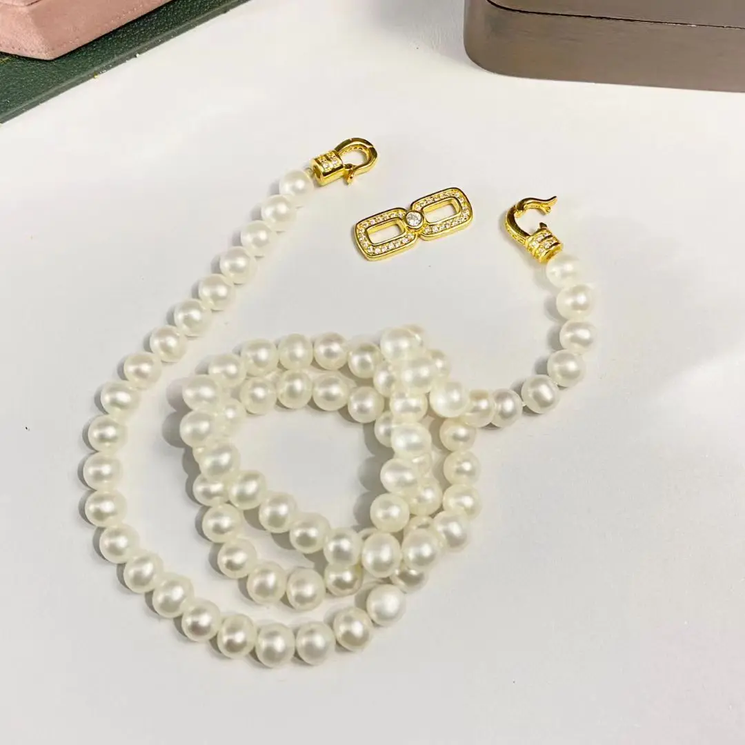 Wholesale DIY S925 Sterling Silver Necklace Bracelet Clasp Hook Accessories for 5-15mm Pearls 5pcs/lot