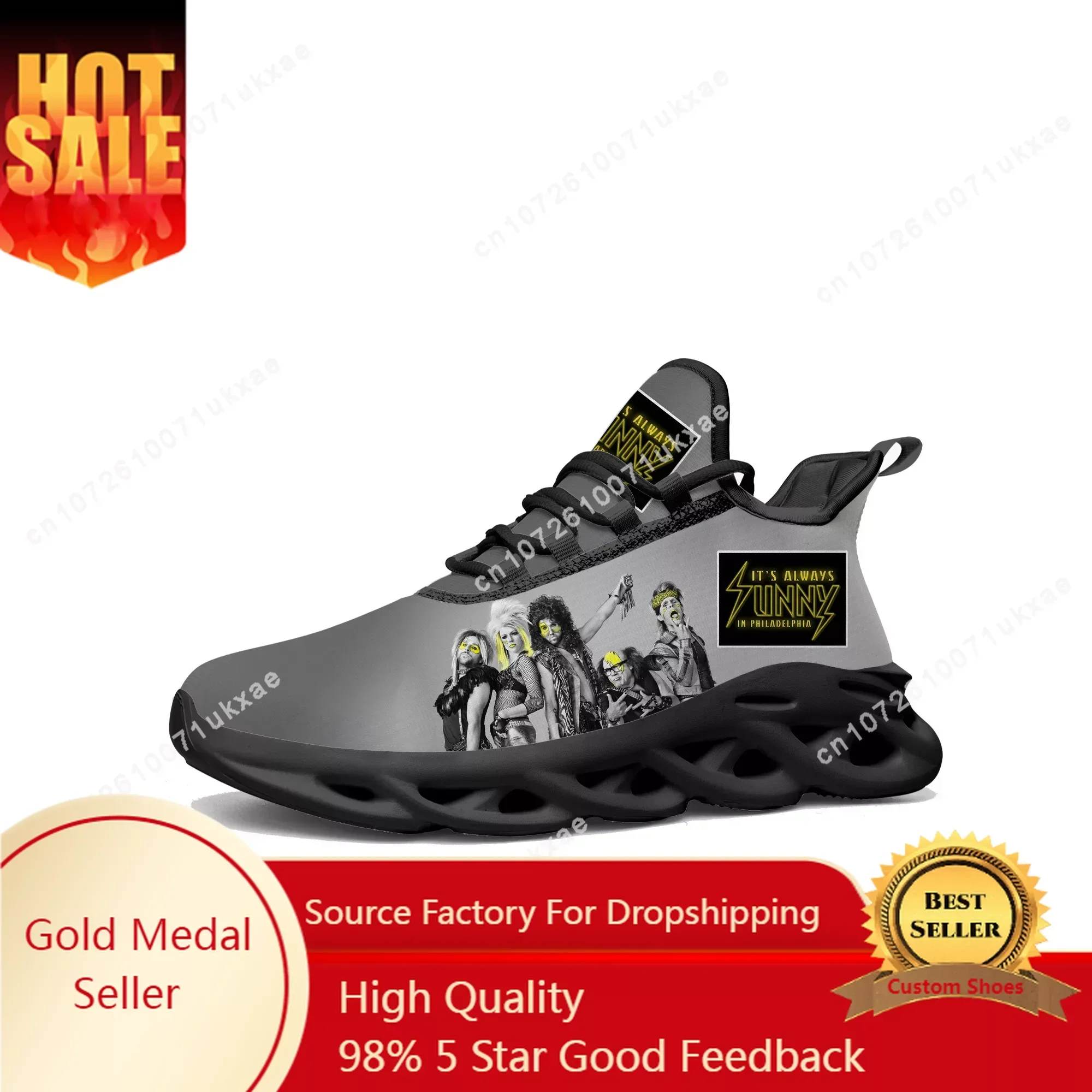 

Always Sunny in Philadelphia Flats Sneakers Mens Womens Sports Shoes Frank Reynolds Sneaker Lace Up Mesh Footwear custom Shoe