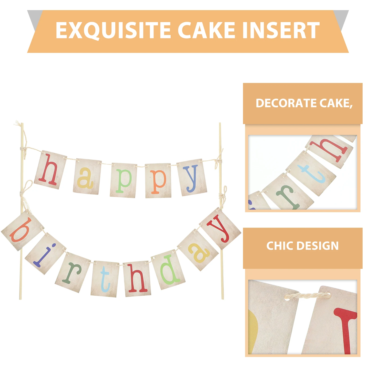 

Cake Picks Decorative Cupcake Topper Party Dessert Banners Happy Birthday Cake Decorations Retirement Farewell