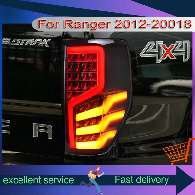 

Automobile Taillights For Ford Ranger 2012-2018 Modification Rear Lamps Assembly Highlight Reversing Dynamic Turn Signal Lights