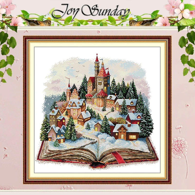 Magic Castle Cartoon Patterns Counted Cross Stitch Set DIY 11CT 14CT 16CT Stamped DMC Cross-stitch Kit Embroidery Needlework