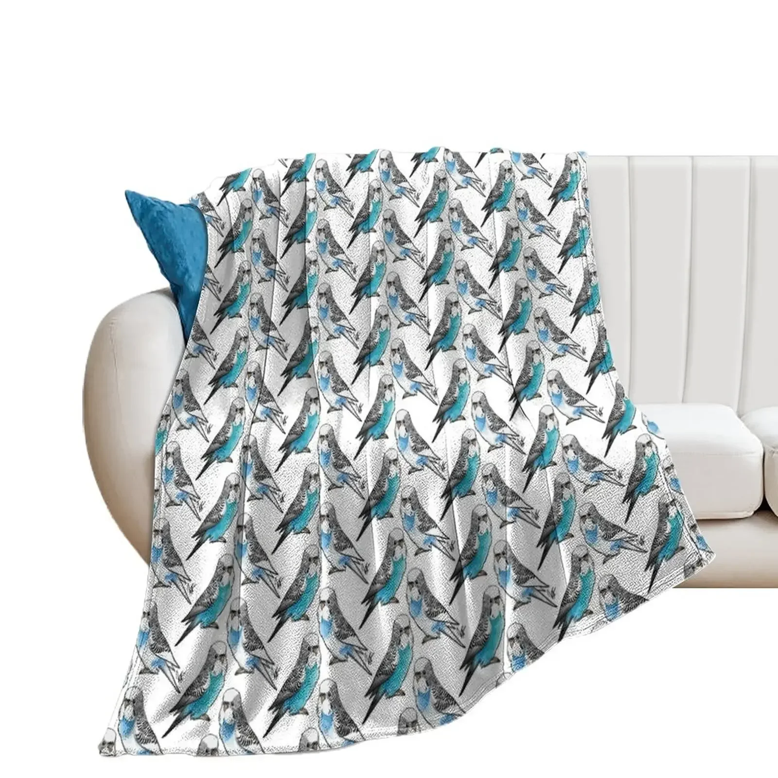 

Two Budgies Throw Blanket Sofas halloween wednesday Blankets