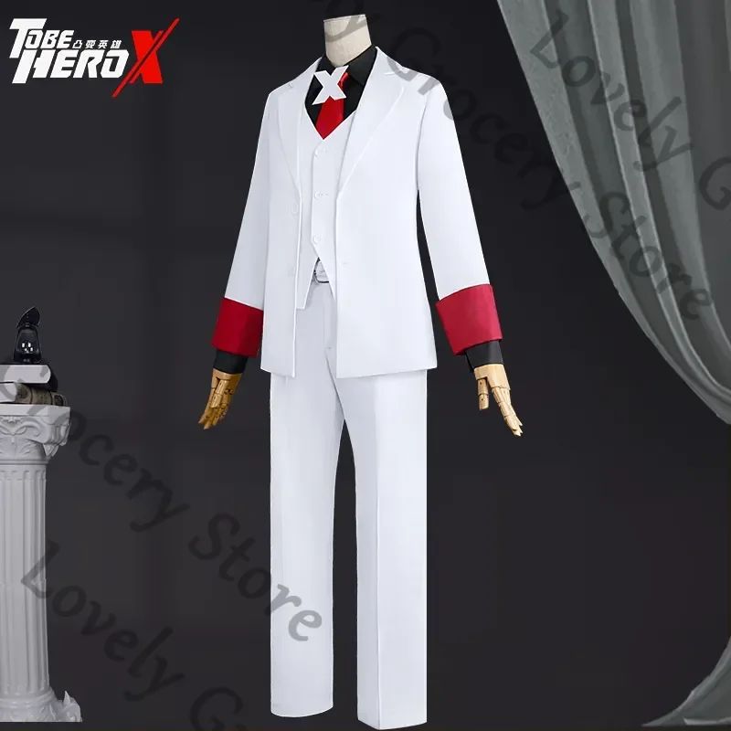 Anime TO BE HERO X Cosplay Cartoon Weiß Business Anzug Kostüm Lounge Mantel Halloween Kleidung Maskottchen Fans Uniform für Mann Geschenk
