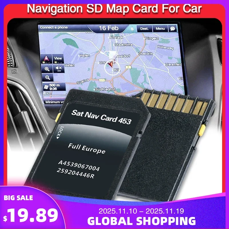 

Fast Delivery Full Europe Map 2023 for Smart 453 mit Cool & Media Navigation Car SD Card A4539067004 with And Fog Flim