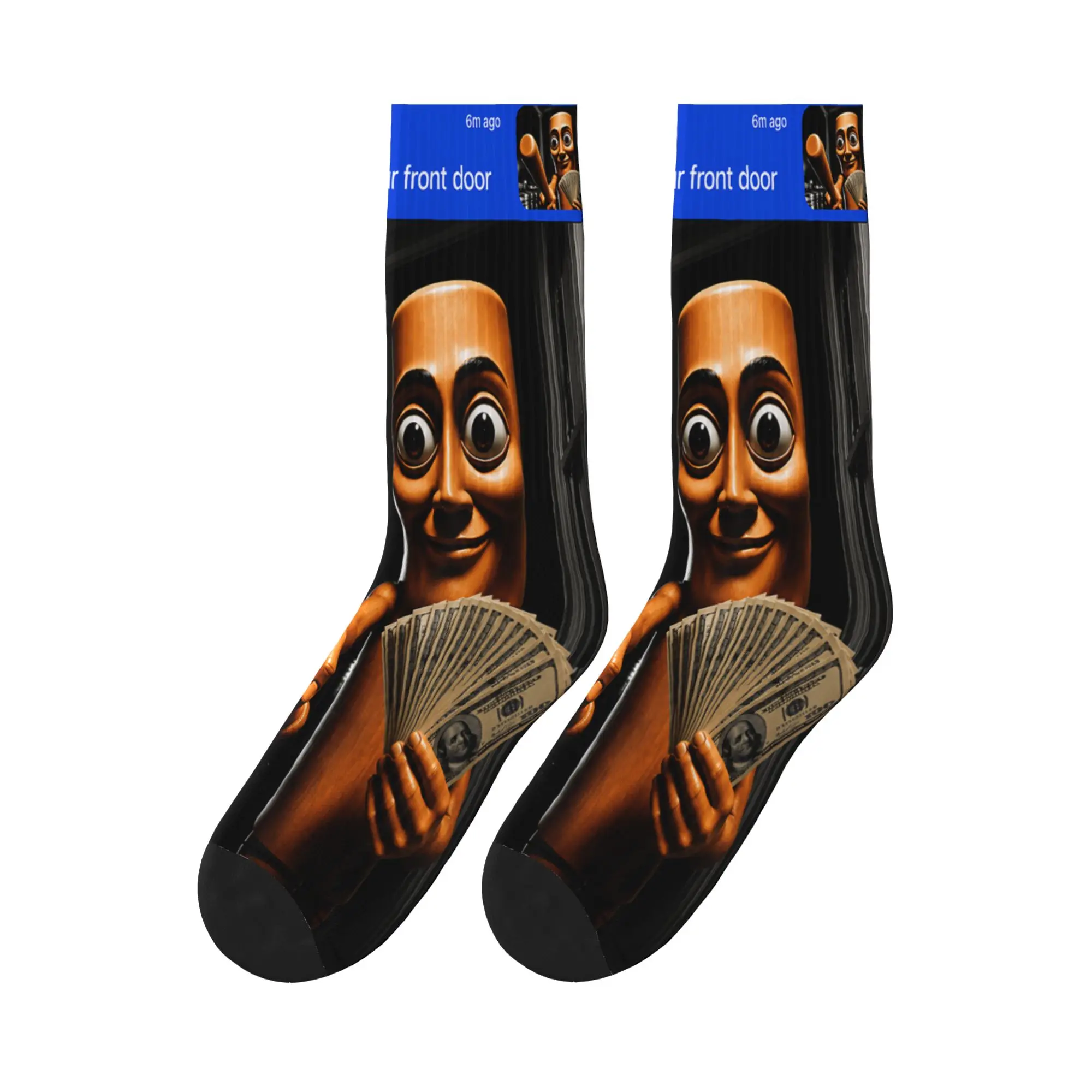 There is Motion at Your Front Tung Tung Tung Sahur Money Stockings Men Socks Modern Socks Spring Cycling Anti-Slip Graphic Socks