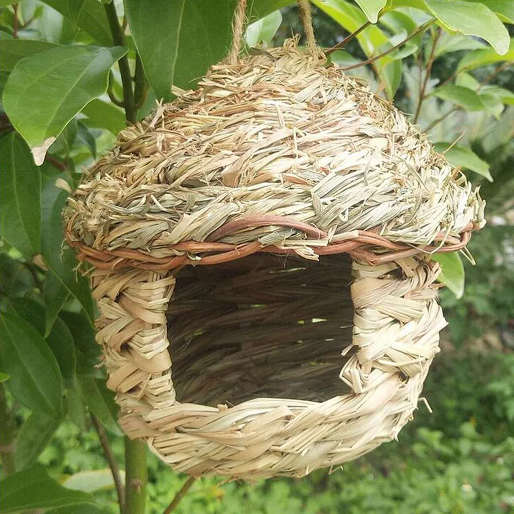 Small Bird Nest Box Wild Life Hanging Cold Weather Garden Decor