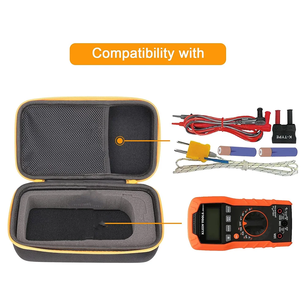 Bolsa de almacenamiento de EVA dura para viaje al aire libre, funda de transporte para multímetro Digital Fluke UNI-T, UT89X, UT89XD, UT61B, UT61E,