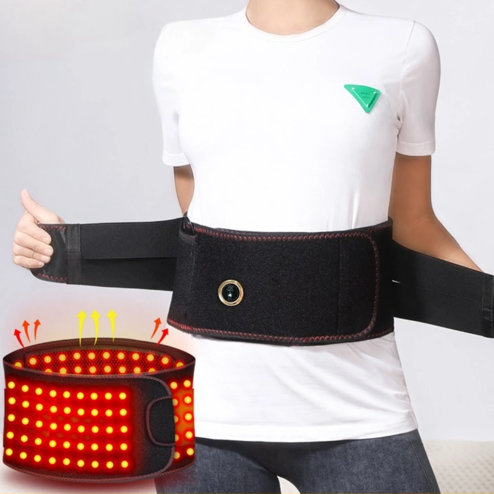 

Red Light Bead Heated Waist Protector For Lumbar Muscle Strain Lumbar Soreness Full Wrap Massage Waist Belt Belt Usable at Home