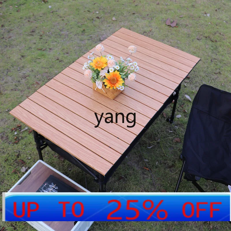 LMM Portable Egg Roll Table Picnic Camping Equipment Lightweight Stall Table