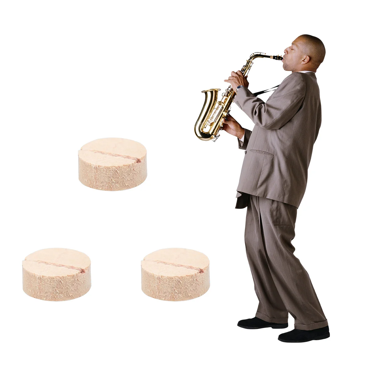 20Pcs Cork Mat for Saxophone Oboe Clarinet Instruments Fine Workmanship Odorless Elastic Sealing Pads for Musical Instrument