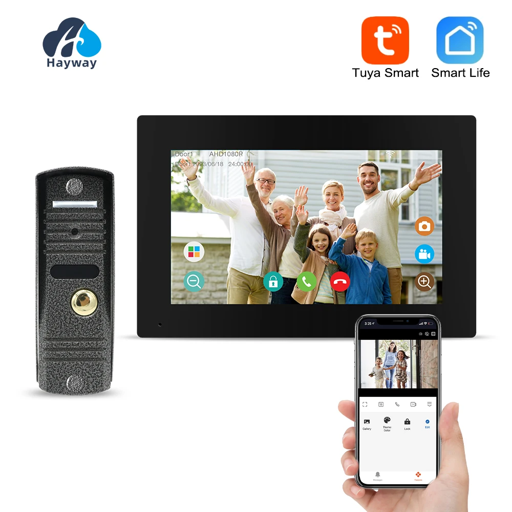 Imagem -02 - Tuya-smart Home Video Intercom System Ips Touch Screen Wifi Door Entry Acesso ao Telefone 1080p 110 ° Fhd Campainha Câmera