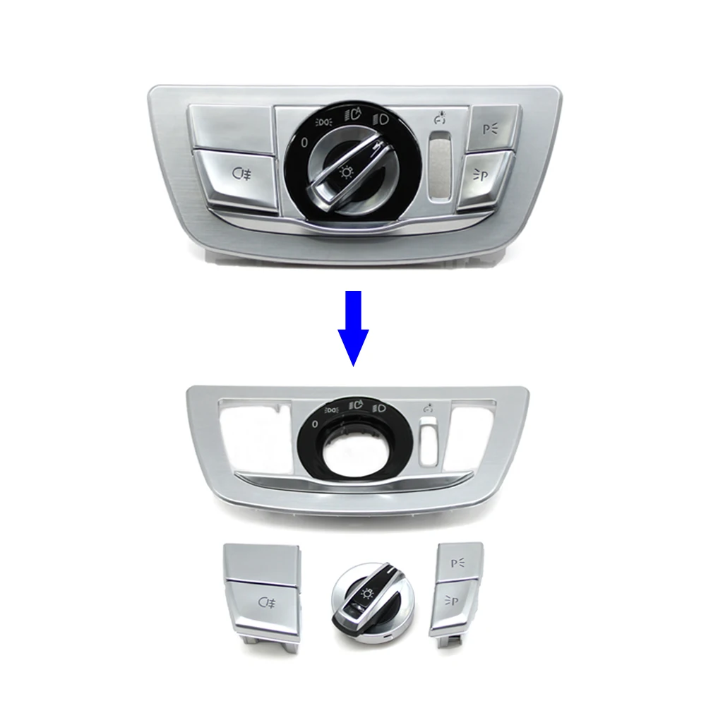 G11 G12 Car Headlight Switch Rotary Knob Light Control Cover Panel Front Rear Foglight Button For BMW 7 Series 2016-2022 view 4