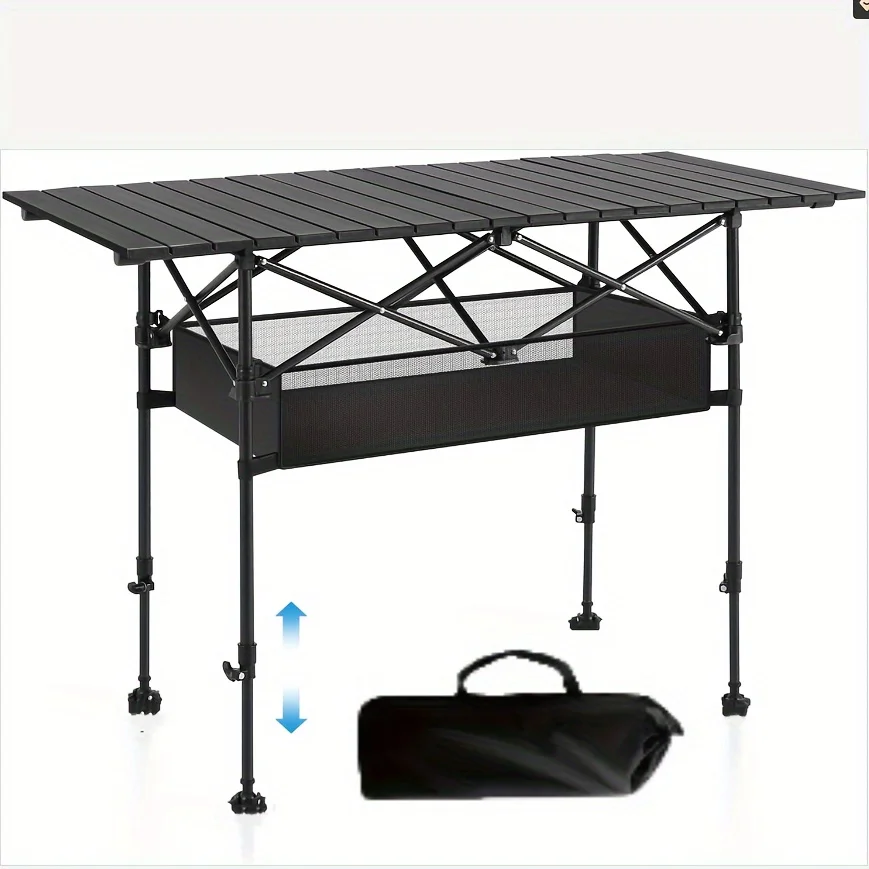 Portable Compact Folding Camping Table - Lightweight Aluminum Deasign for Indoor, Outdoor, Camping, Backyard, Barbecue, Party