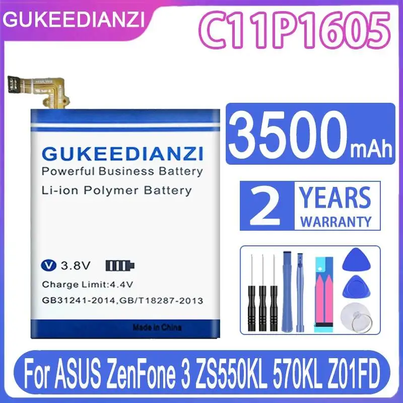 Reliable Power Supply For Asus Zenfone 3 ZS550KL 570KL Z01FD 3500mAh Mobile Phone Battery C11P1605
