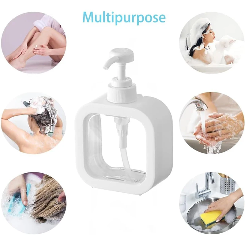 1Pcs 300/500ml Leere Kunststoff Pumpe Flaschen Abnehmbare Seife Spender Nachfüllbare Lotion Flüssigkeit Seife Flaschen Für Badezimmer küche