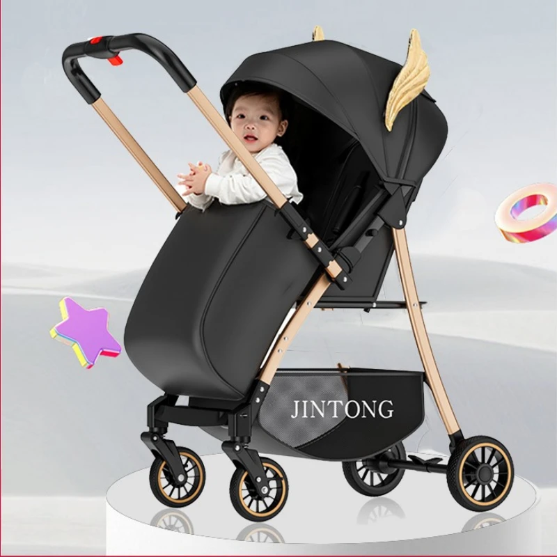 

Baby Stroller Folding 4 Wheels High-view Two-way Ultra-light Stroller Can Sit and Lie fold Portable carriers and strollers