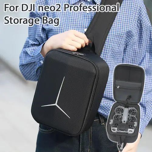 Imagen 2 del producto Bolsa de almacenamiento para DJI Neo 2/RC N3, bolso de hombro, bolso de viaje para exteriores, estuche de transporte portátil, bolso para accesorios de dron DJI Neo 2