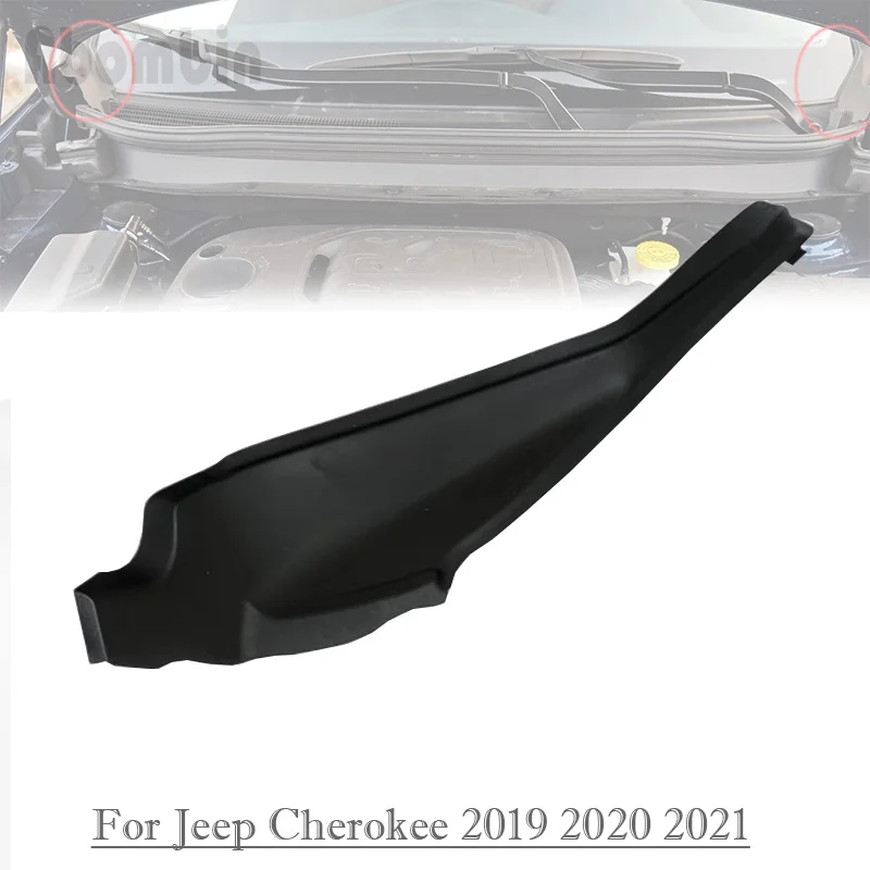 Front Windshield Wrap Corner Trim Fender Trim Windshield Wiper Side Trim Cover Rubber For Jeep Cherokee 2019 2020 2021